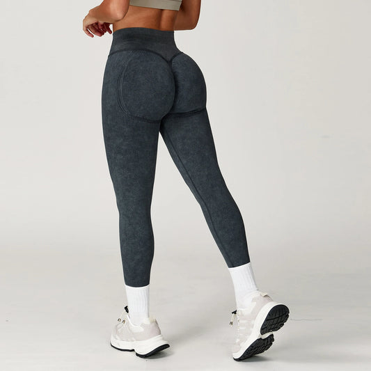 Sand-Washing Booty Leggings – Formande Komfort med Stilren Textur