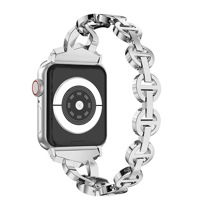 Diamond Stainless Steel strap For Apple Watch band 38mm 42mm 40/44mm Bracelet woman watchband for iWatch Series 6 SE 5 4 3 belt-3